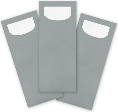 Produktbild von itenga 100x Bestecktasche grau