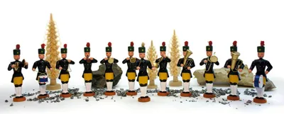 Produktbild von Miniaturfiguren Bergmannskapelle 12tlg. bunt Höhe=9,5cm NEU
