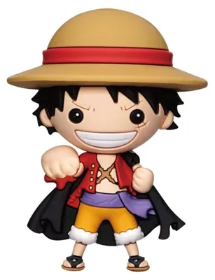 Productafbeelding van One Piece 3D schuimfiguur Luffy met cape (magneet)
