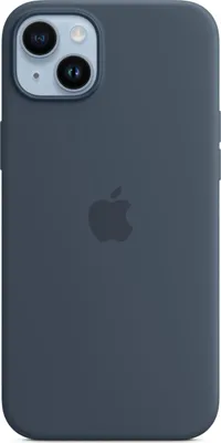 Productafbeelding van iPhone 14 Plus siliconen hoesje met MagSafe - Stormblauw