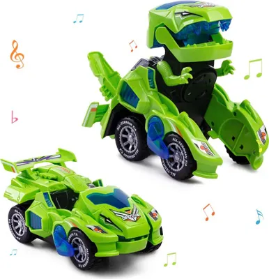 Obrázek produktu pro Transformující se dinosauří auto, Transformers hračka se světelnou a zvukovou funkcí, Dinosaurus Transformer Car Toy, dívky a chlapci