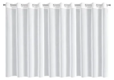 Zdjęcie produktu dla Eurofirany 373174, Przezroczysty, Biały, Monochromatyczny, Poliester, Pierścień, 70 g/m²