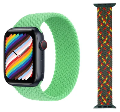 Produktbild von Für Apple Watch Series 10 46mm / 1 + 2 Ultra 49mm 9 / 8 / 7 45 / 6 SE 5 4 44 / 3 2 1 42mm Uhr Nylon Armband Ersatz