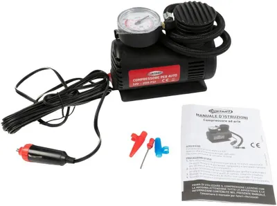 Image de Compresseur d'air 12V, 250 PSI, avec allume-cigare et manomètre