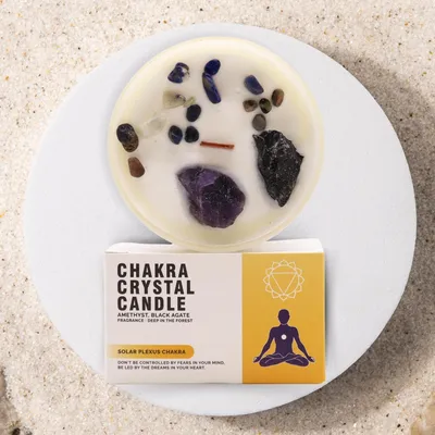 Produktbild von Chakra-Kristallkerzen – Solarplexus-Chakra