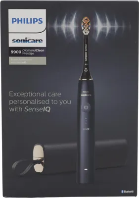 Produktbild von Philips Sonicare DiamondClean Prestige 9900 series DiamondClean Prestige HX9992/12 Elektrische Zahnbürste mit SenseIQ - Blau, Erwachsener, Schallzahnbürste, Sensibel, Zahnfleischpflege, Tiefenreinigung, Whitening, 62000 Bewegungen pro Minute, Blau, Oval