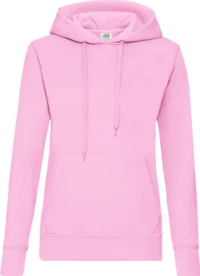 Produktbild von Fruit Of The Loom Lady Fit Pullover mit Kapuze BC363 (S) (Rosa)