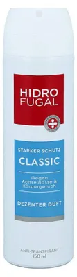 Produktbild von Hidrofugal CLASSIC SPRAY, Antitranspirant, Spray-Deodorant, Topf, 150 ml, Jeder Hauttyp, Butane, Isobutane, Propane, Cyclomethicone, Aluminum Chlorohydrate, Isopropyl Palmitate, Magnesium...