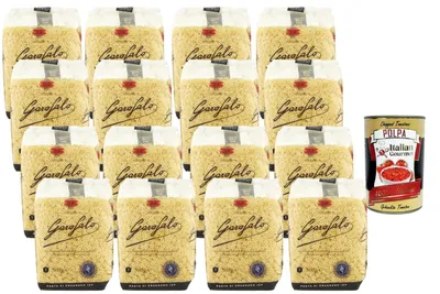 Produktbild von Italian Gourmet Pasta Stelline 16 x 500 g – Kleine Sternchen-Pasta aus Italien, ideal für Suppen, Brühen & Kindergerichte, al dente Genuss + Italian Gourmet Polpa