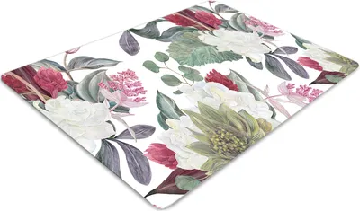 Produktbild von Stuhlunterlage Bürostuhlunterlage 120 cm x 90 cm Bodenmatte Bürostuhlunterlage - Mehrfarbige Blumen