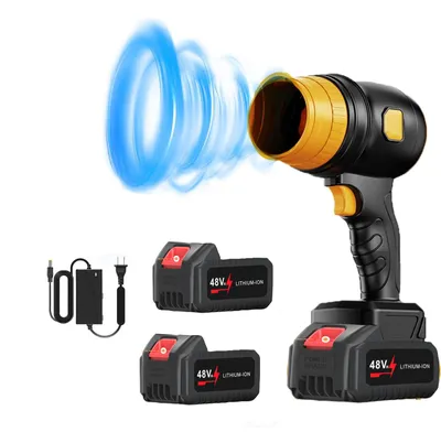 Produktbild von Turbo Gebläse Akku mit 48V Batterien18000RPM Elektrische Staubgebläse Luftbläser zum Wegblasen von Laub, Schnee, Staub, Blaskraft