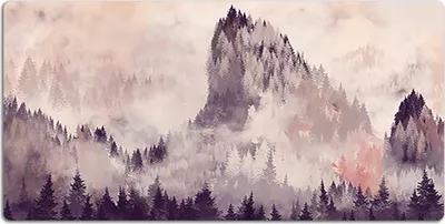 Produktbild von Schreibtischmatte Tischunterlage 90x45 cm Mauspad - Berg im Wald