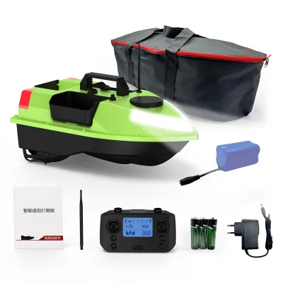 Produktbild von 12000mAh GPS Angelköderboot mit 3 Köderbehaeltern 500M Drahtloses Köderboot mit 7 Farben LED Licht Fernbedienung, Angelzubehör