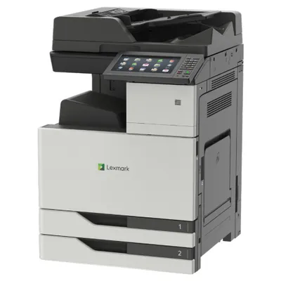 Produktbild von Lexmark CX921DE - Multifunktionsdrucker - Farbe - Laser - 297 x 432 mm (Original) - Tabloid Extra (305 x 457 mm), SRA3 (320 x 450 mm) (Medien) - bis zu 35 Seiten/Min. (Kopieren) - bis zu 35 Seiten/Min. (Drucken) - 1150 Blatt - 33.6 Kbps - USB 2.0, Gigabit