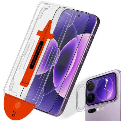 Obrázek produktu pro 1-balení Xiaomi 17 Pro Max Ochranné sklo na displej & 1-balení ochrana objektivu - Tvrzené sklo | [Automatická instalace] - Bez bublin
