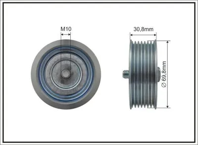 Produktbild von CAFFARO 500429 Umlenkrolle Keilrippenriemen 70mm für NISSAN 350 Z (Z33) für INFINITI QX70 SUV