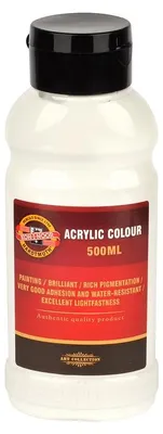 Zdjęcie produktu dla KOH-I-NOOR 0162710051LP Farba akrylowa 100 White 500 ml 1 szt.