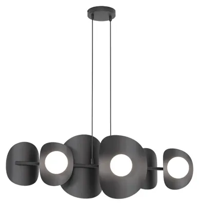 Immagine prodotto di Lampada a sospensione ELEMENTI bianco e nero 6xG9x15W in metallo, dimensioni: 120x87x23 cm, IP20, Emibig