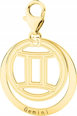 Image de Élégant pendentif Gémeaux or argent 925