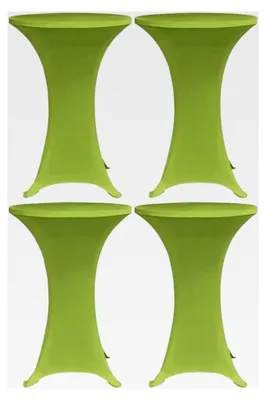 Produktbild von 4X Stretch Tischhusse für Bistrotische und Stehtische 60cm Grün