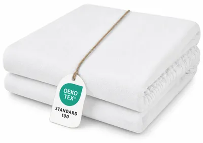 Produktbild von Molton Spannbettlaken 100 x 200 cm Weiß