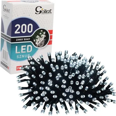 Zdjęcie produktu dla Lampki Choinkowe 200 LED Biały Zimny, Zasilanie Sieciowe, Na Zewnątrz i Wewnątrz, Długość 10m, IP44