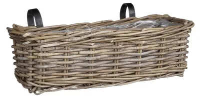 Produktbild von Mica Decorations Korb Marcia - 46x19x15 cm - Rattan - Grau