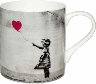 Produktbild von Könitz Becher Banksy - Girl with Balloon, Tasse, Kaffeebecher, Bone China, Bunt, 385 ml, 11 2 004 2721