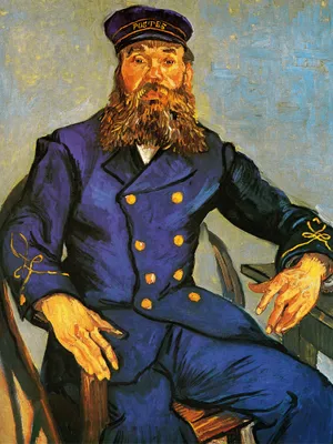 Zdjęcie produktu dla Vincent Van Gogh Art Print Obraz - Portret listonosza Josepha Roulina, 1888 (80 x 60 cm)