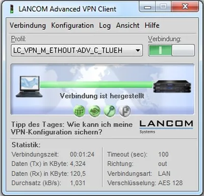 Produktbild von LANCOM Advanced VPN Client (MAC), 1 Lizenz(en), Voll