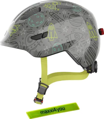 Image de Casque de vélo Abus Smiley 3.0 gris espace taille M avec bande réfléchissante maxxi4you