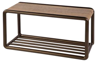 Obrázek produktu pro FURNLUX lavice Luno dub a černá 80 cm / hlavní barva: hnědá / rozměry: 80 x 40 x 35 cm
