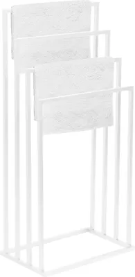 Produktbild von FRAMADO Metall Handtuchständer - Badetuchhalter Weiss, 4-armig, 45x29x96cm