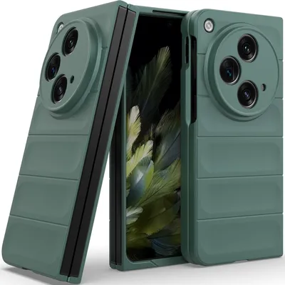 Produktbild von Handyhülle für OnePlus Open Hartes PC Matt Stossfest Anti-rutsch Hülle Grün