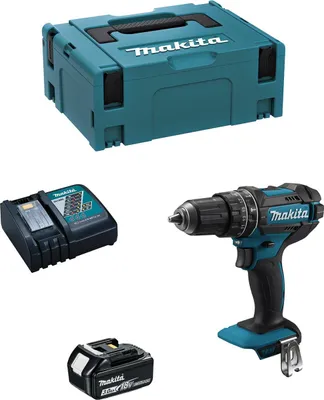 Produktbild von Schlagbohrschrauber MAKITA DHP482RFJ1 (1 x 3,0Ah + DC18RC + MAKPAC 2)