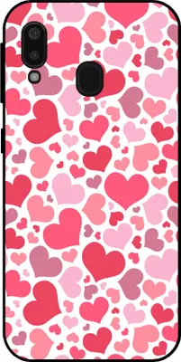 Immagine prodotto di Smartphonica Custodia per telefono adatta a Samsung Galaxy A20e con stampa di cuori - Custodia Backcover in TPU con design a cuori - Custodia per bambini con design a cuori