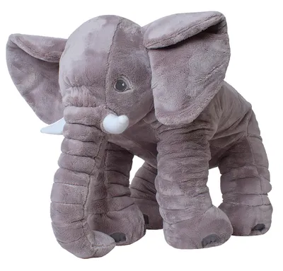 Produktbild von Elefant Kuscheltier Plüschtier Elefant XXL Zierkissen Dekokissen 62cm in grau