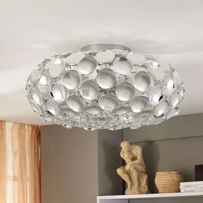 Produktbild von Lindby - Design Deckenlampe Chrom - RezaI 3-flammig I Wohnzimmer I Schlafzimmer - Stahl Rund - LED geeignet E14