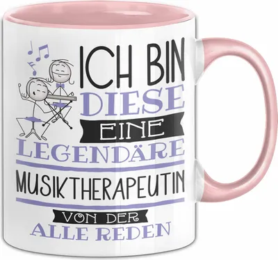 Produktbild von Musiktherapeutin Tasse Geschenk Ich Bin Diese Eine Legendäre Musiktherapeutin Von Der Alle Reden Geschenkidee Geburtstag Weihnachten (Rosa)