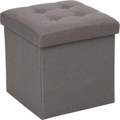 Image de Eazy Living Pouf + boîte de rangement Milou Gris