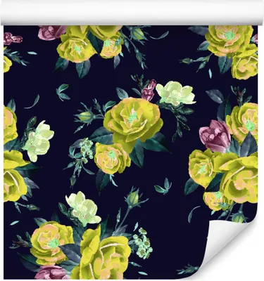 Produktbild von 10m VLIES TAPETE Rolle Freesie Blumen Rosen Blätter Natur Pflanzen XXL