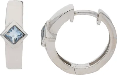 Produktbild von Creolen Silber 925 Zirkonia hellblau JL10-06-2555 JuwelmaLux