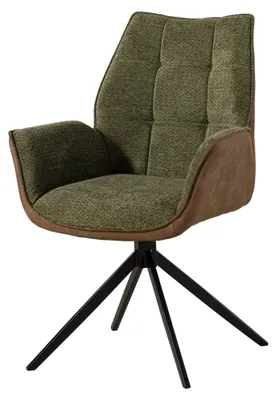 Produktbild von MASSIVMOEBEL24 Drehstuhl 61x61x89 braun / grün HENRI #101