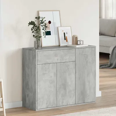 Obrázek produktu pro vidaXL Příborník betonový šedý 88x30x70 cm výrobek z odvozeného dřeva