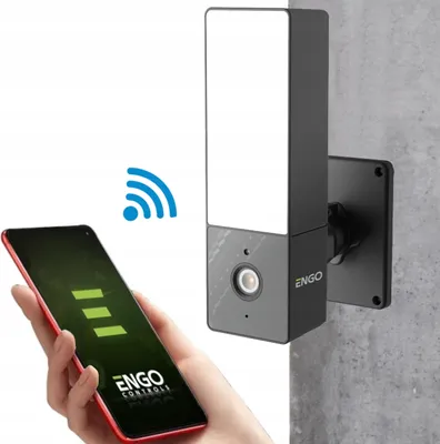 Produktbild von Sanitas | Smart-Kamera ENGO ECAM-L1 - 4MP - Weiß - WLAN - Nachtsicht - Bewegungserkennung - IP65
