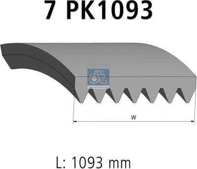 Produktbild von DT Spare Parts Keilrippenriemen 1093mm für VOLVO V60 (155, 157) 14.16000