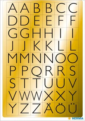 Produktbild von Herma Buchstaben A - Z 13 x 12 mm Goldfolie 4 Bl