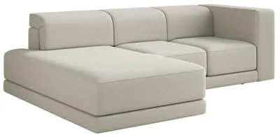 Obrázek produktu pro Selsey Novals – Rohová sedačka ve tvaru L, 4 místná, levá strana, potah chenille, barva šedobéžová, rozměry 278 cm