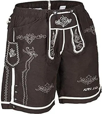 Produktbild von Badeshort Badehose LEDERHOSE, braun, Größe S