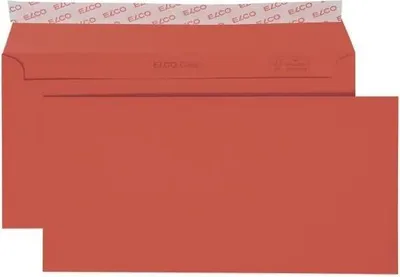 Produktbild von Briefumschläge Color C5/6 intensiv rot Haftklebung Papier 100 g/qm VE=25 Stück